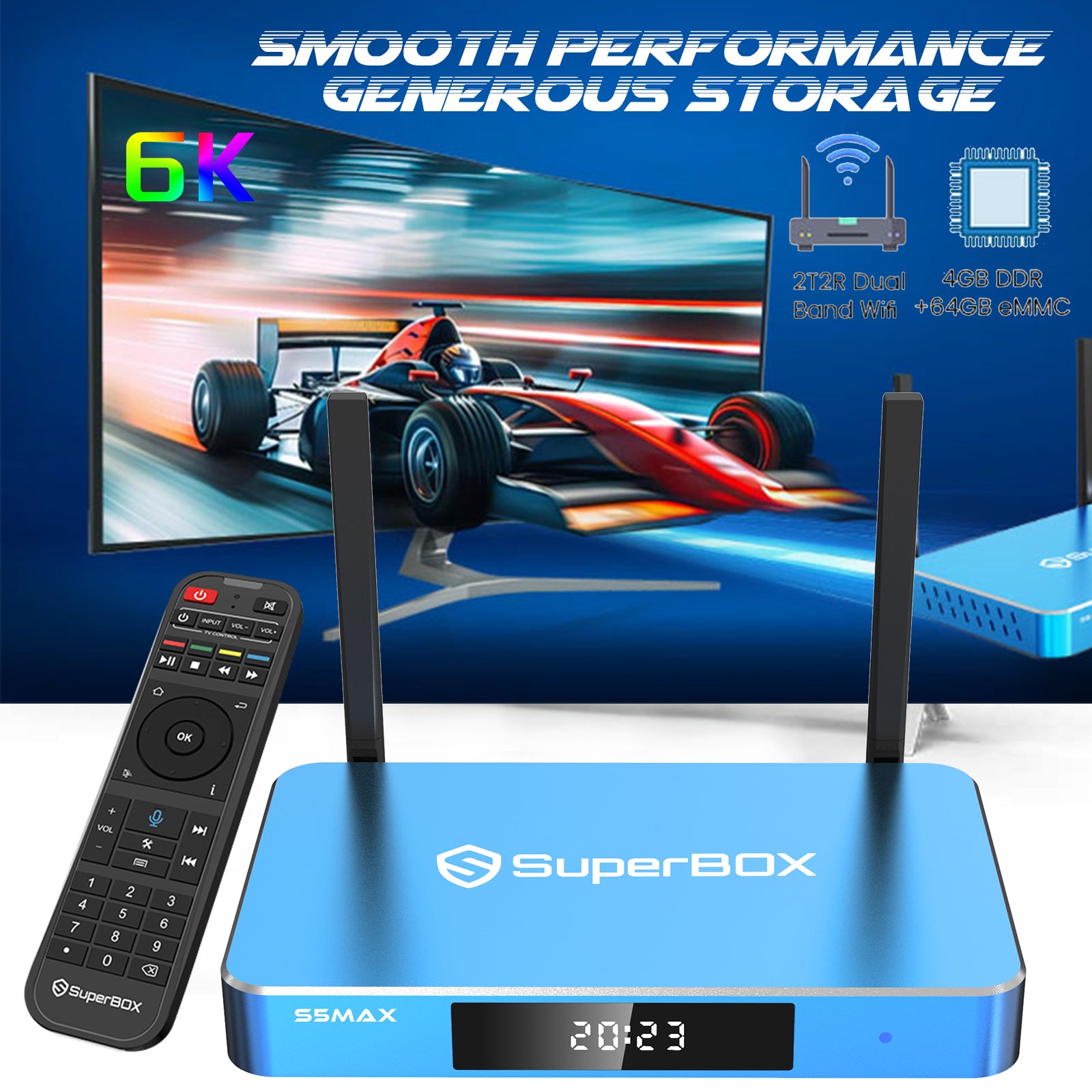 SuperBox S5 Max Andriod TV Box 4GB RAM 64GB ROM 2024