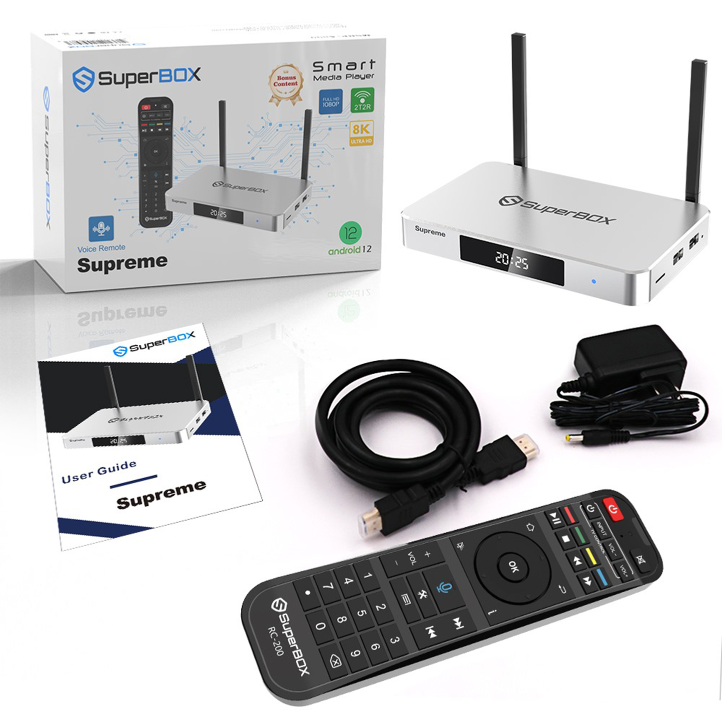 SuperBox Supreme Andorid TV Box 4GB RAM 128GB Latest Version 2025